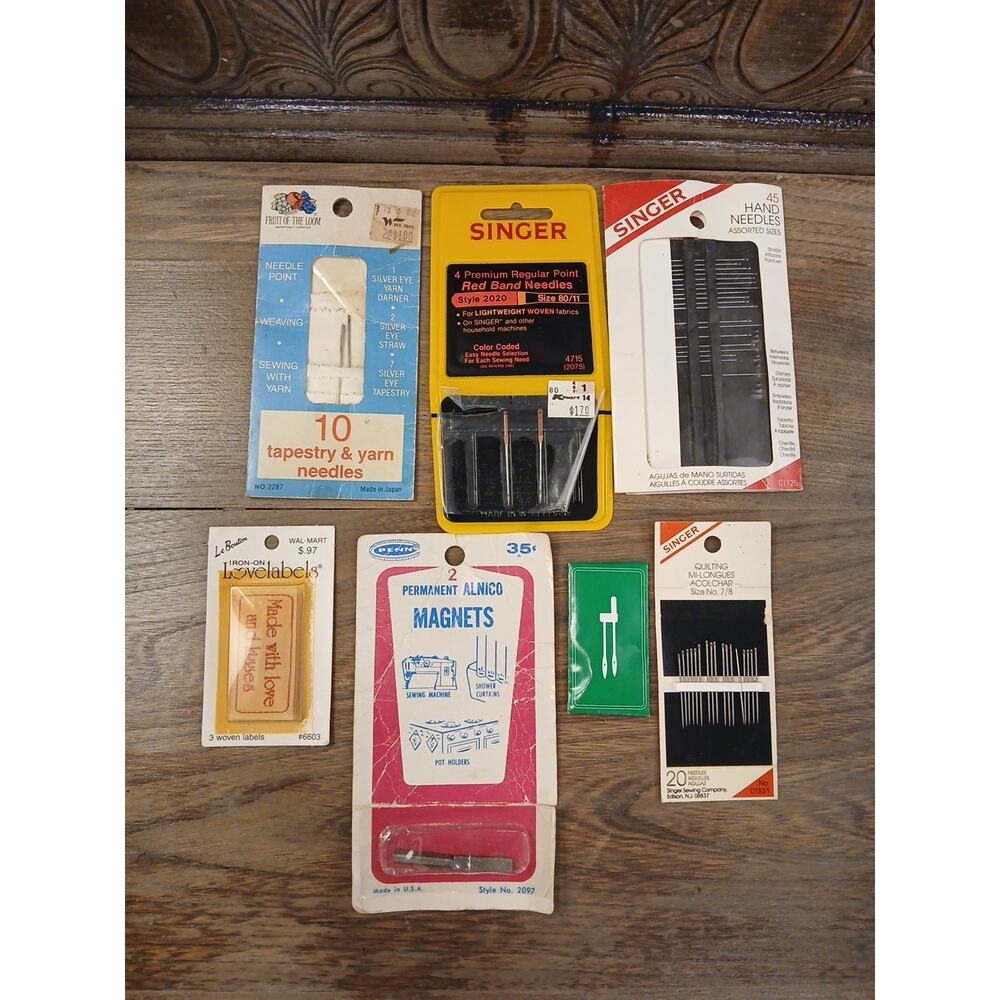 Collection Of 5 Vintage Sewing Needle Sets Hand Sewing And Machine Use